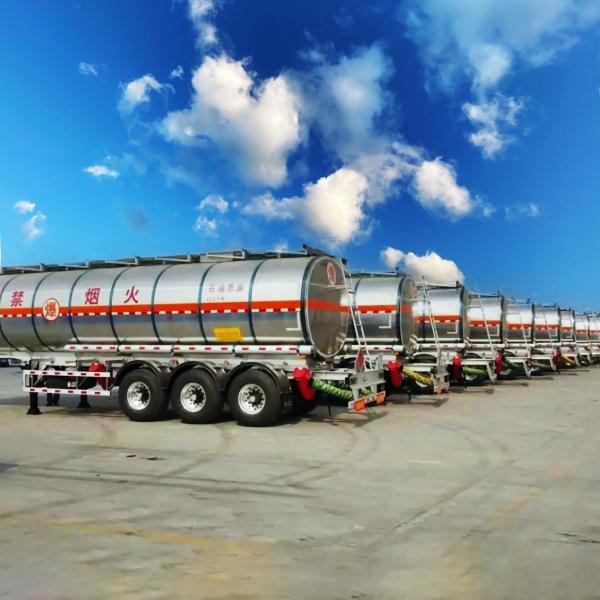 BPW Axle 12t Insulated Tanker Trailers Mechinical Suspension For Bitumen Crude Oil