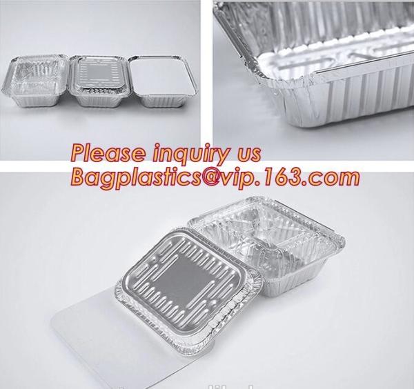 Free Sample, tin storage, Take Out Disposable Food Packaging Airline Foil Container, Compartment Takeaway Box