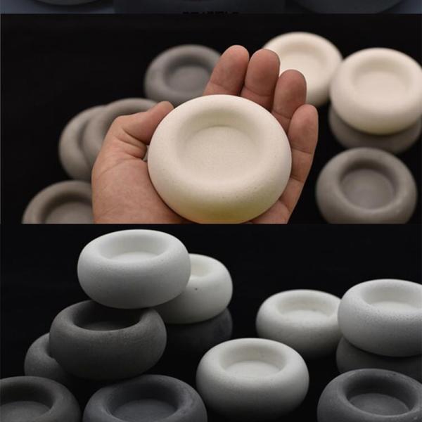 Stone Shape Fragrance Ceramic Candle Holders For Wedding Decoration Elegant Design