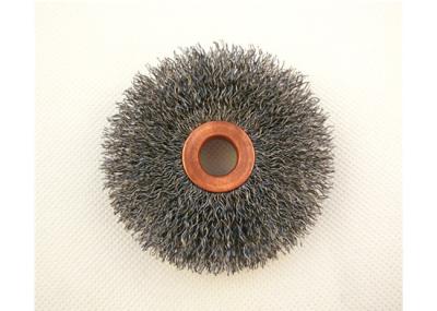 3 inch crimped  wire wheel brush, 1/2'' to 3/8'' Arbor hole ,thickness 10mm,wire diameter 0.008'' ,trim length 25mm