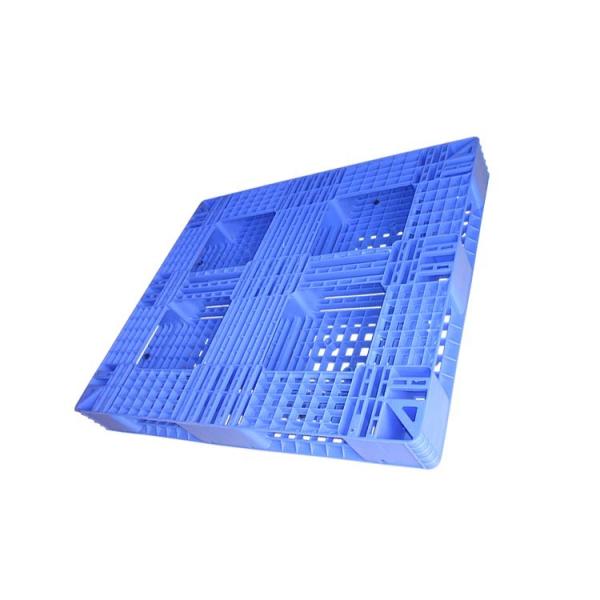 2T Grid 1300 X 1100 Rackable Blue Plastic Pallets Used In Pharmaceuticals