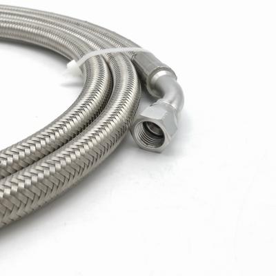 8AN trançado de aço inoxidável 3/8 corrugou a mangueira de PTFE
