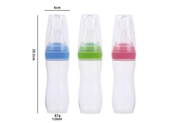 Baby Feeding Bottle With Spoon Suction Flexible Silicon Feeder Dropper Labels Squeeze Bottles For Babie