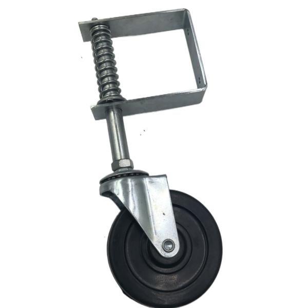 Дом Внешний сад Ограждение Воротное колесо в черном порошкообразном покрытии металлической скользящей конструкции