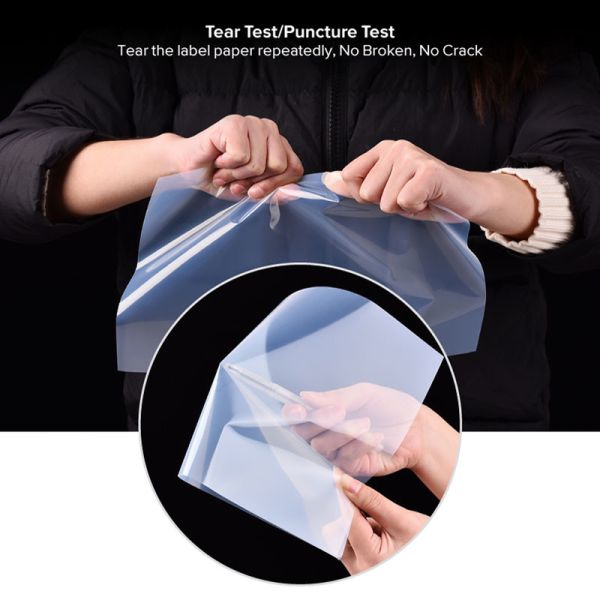 Vinyl Glossy Transparent PVC Label Sticker A4 Paper for Inkjet Or Laser Printer