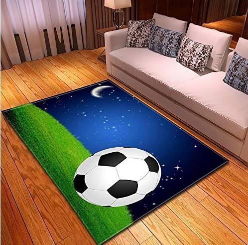 Grass Court Living Room Floor Carpets Green 3d Printed Rugs 1.5*1m