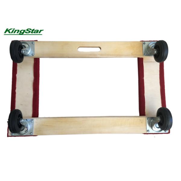 Hard Wood Heavy Duty Furniture Dolly With 4 Inch 100mm PVC Wheel 1000lbs Capacity