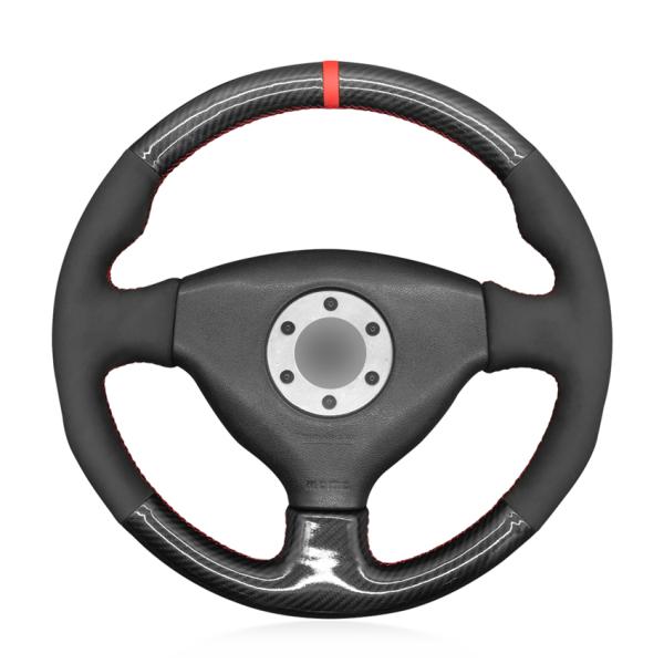 MEWANT New For Mitsubishi Lancer Evolution EVO VI V IV 4 Automobile Leather Diy Steering Wheel Cover Carbon Fiber Hand Sewing