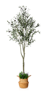 Artificial Paradise Palm Tree 3Feet Fake Tropical Palm Tree, Faux Plants in Pot for Indoor Outdoor House Home