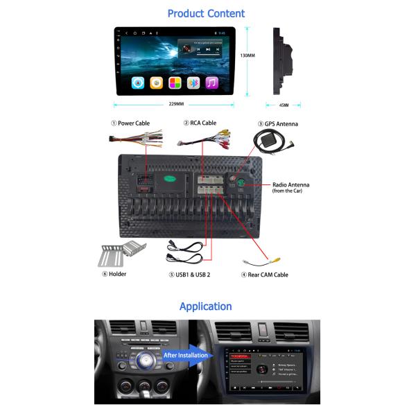 10.1 дюймовый универсальный двойной динический радио 1+16 ГБ 2+16 ГБ 2+32 ГБ