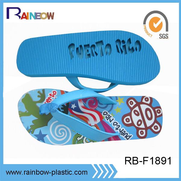 customed eva die cut and embossed slipper  Womens Flip flop thongs slipers manufacturers