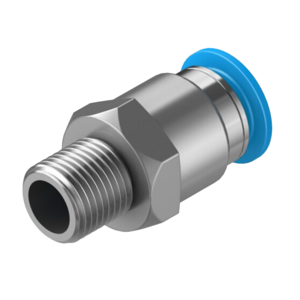 153003 Festo QS-1-4-6 Pneumatic Quick Fitting R1/4 Thread 6mm Push in Connector for Packaging Lines Pneumatic Connections