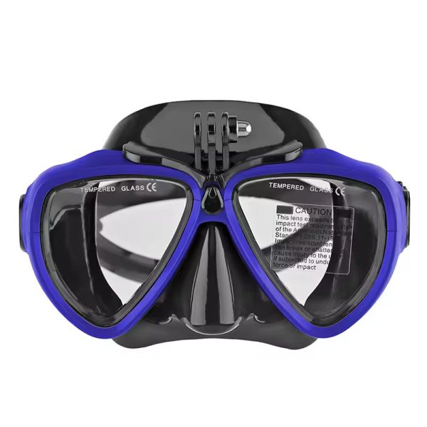 Custom Logo Photography Anti Fog Adult Tempered Scuba Diving Mask With Camera Stand