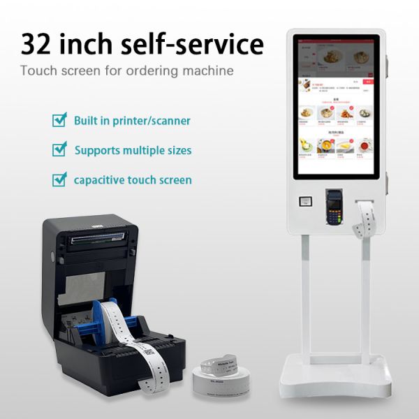 Hospital Medical Center Wristband Printer Touch Screen Payment Kiosk in 22inch 24inch 32inch