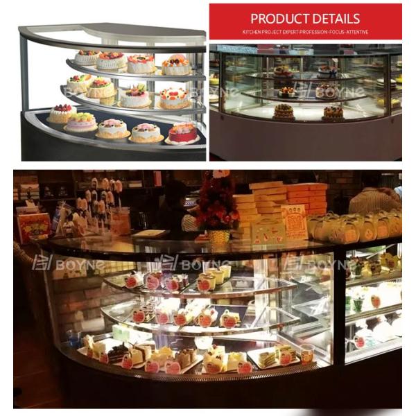 стеклянный замораживатель дисплея торта мороженого двери 900В, высокий холодильник дисплея печенья пропускаемости