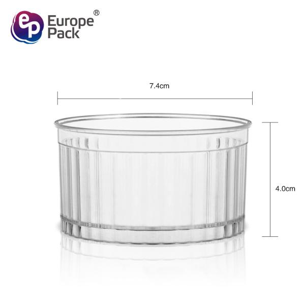 Chinese supplier disposable pudding cup with inner plastic mini dessert container dessert cup