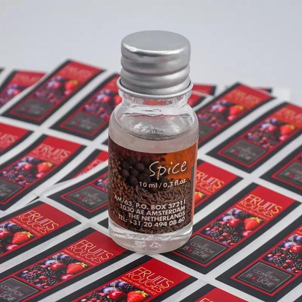 Deluxe Gold Foil Self Adhesive Sticker Cosmetic Label For Glass Drip Bottle