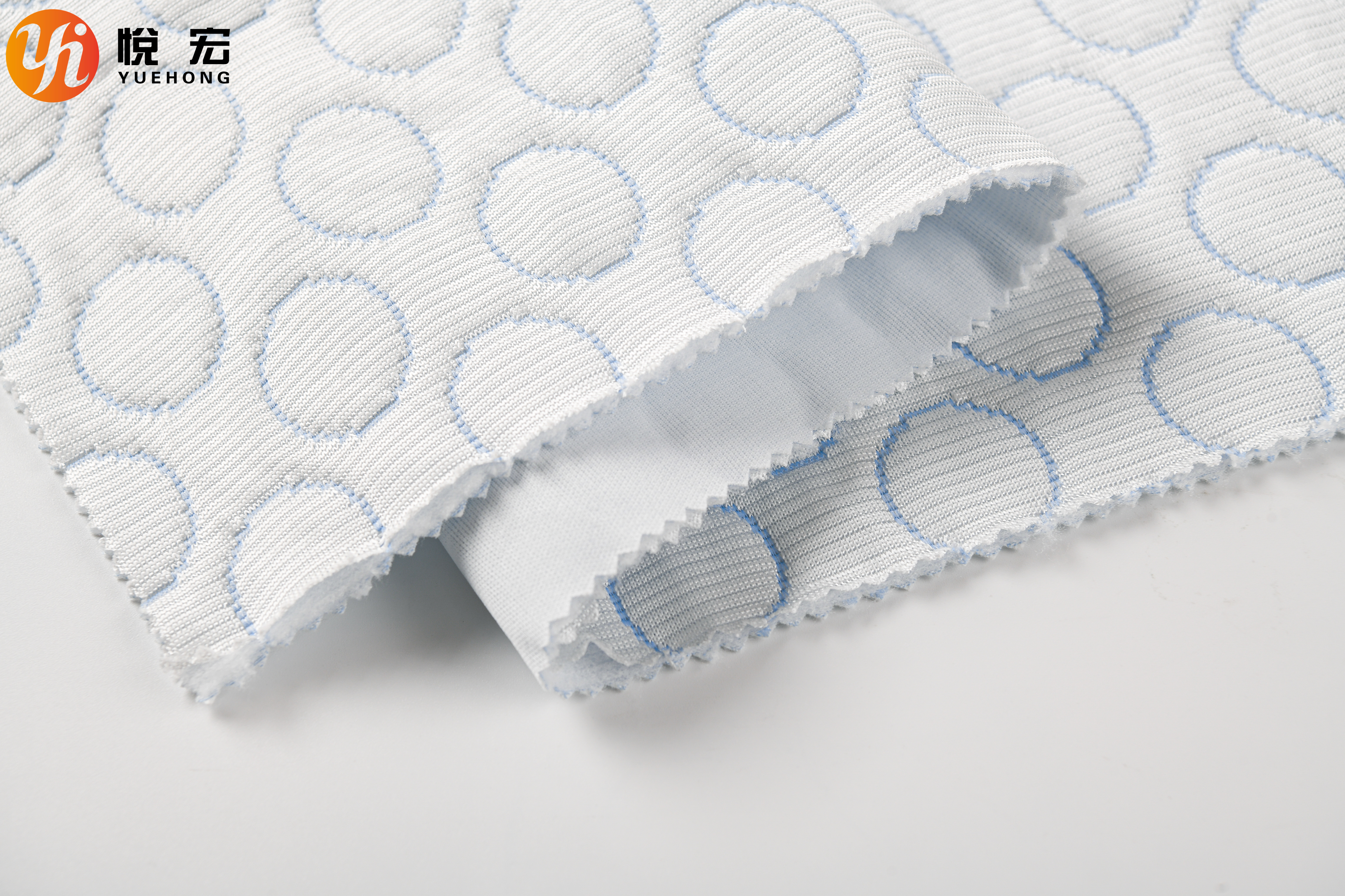 570GSM Jacquard Knit Fabric Soft Cotton  Summer Mattress Protector Fabric