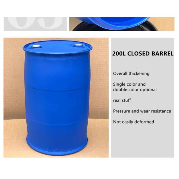 60 Litre HDPE Open Top Blue Plastic Drum Iron Stirrup Barrel