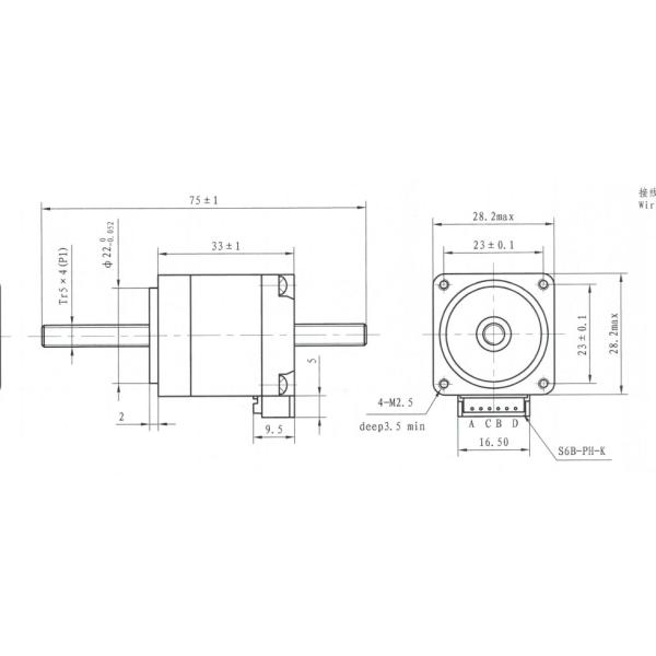 Мотор Nema 11 пленника 3.75V Casun 0.67A не Stepper с винтом руководства Tr5X4 двухполярным