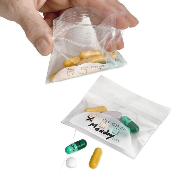 k 3 X 2.75 Inches Resealable Plastic Bags , Travel Pill Organizer Pouch