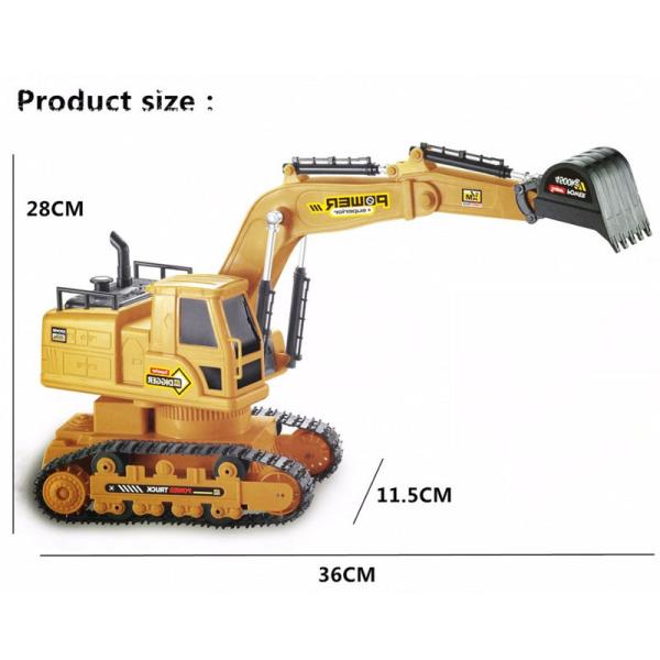Indoor-Outdoor Electric Remote Control Excavator Toy with Music and Lighting 10 Channel