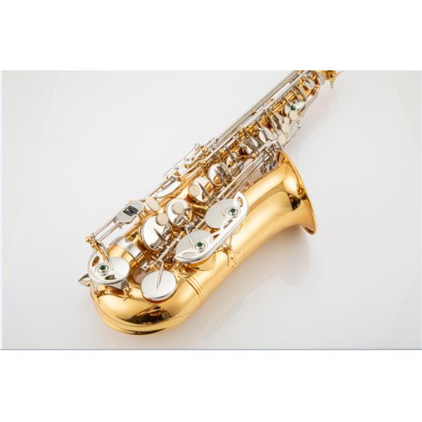 Musical instruments High F# Eb Key Golden Lacquer Alto Saxophone China Customized China Made Straight Saxophone