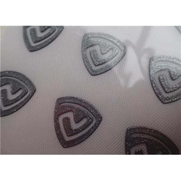Decorative Customized Heat Transfer Tags With Mental Flash Powder