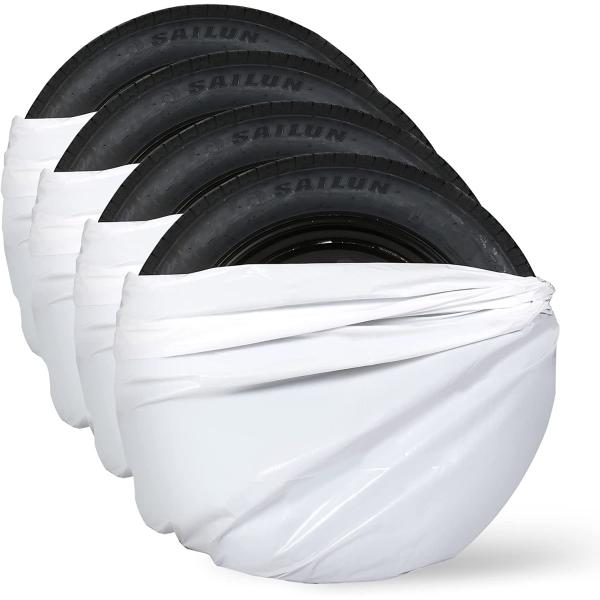 Heavy Duty Washable Tear Proof Car Tyre Storage Bags Black White Wheel Cover