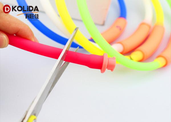 USB Rechargable Full Waterproof IP65 LED Dog Necklace With Silicon Tube Colorful Light