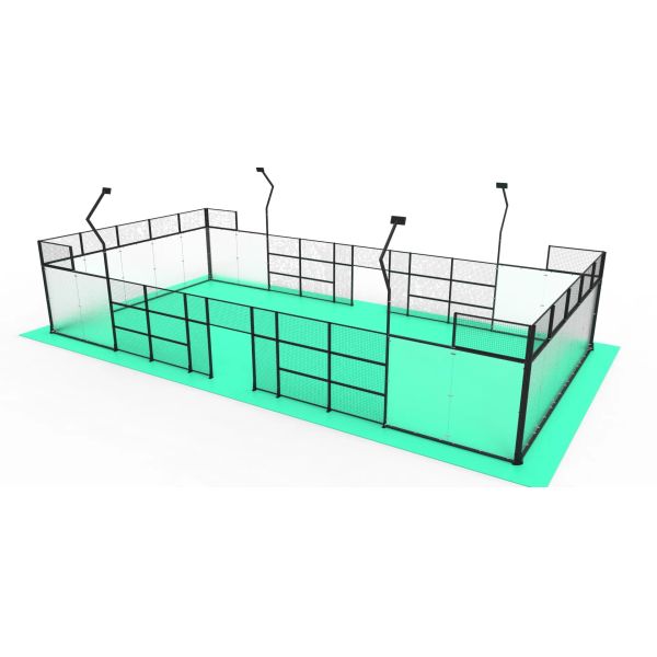 20m*10m Size Eco-friendly Padel Court with Hot Galvanized Steel Structure for Outdoor Sports