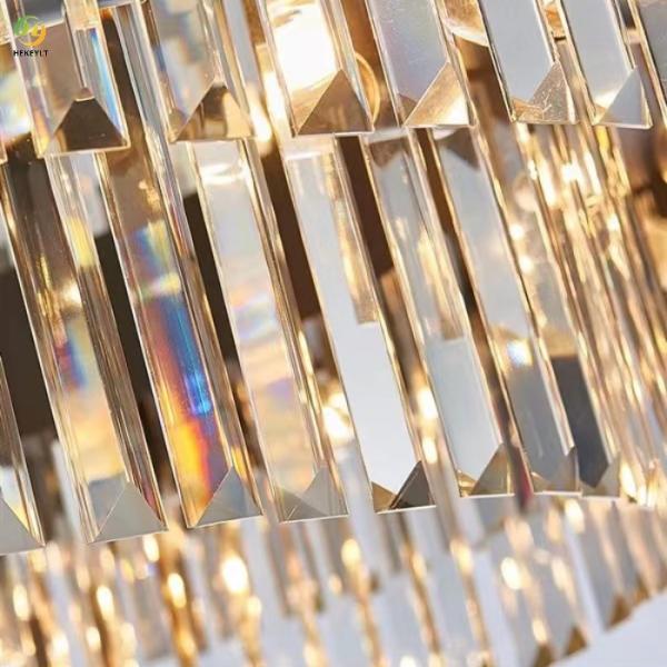 Хрустальные люстры СИД потолочного освещения K9 Кристл вися латунные ясные современные