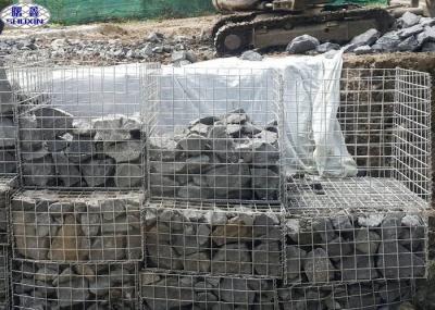 O fio de Galfan soldou Gabions enchido pedra para o serviço do OEM do banco da inundação