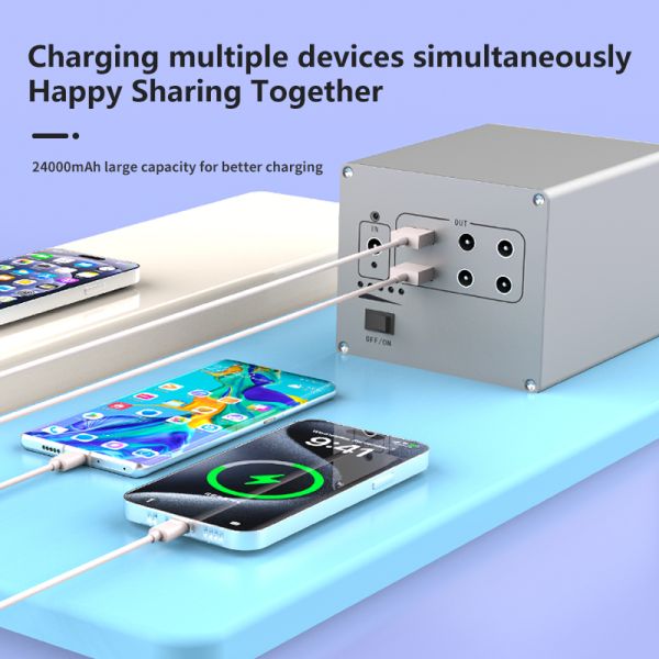Compact 76.8Wh Portable Power Station with 12V DC Appliance Power and Solar Input