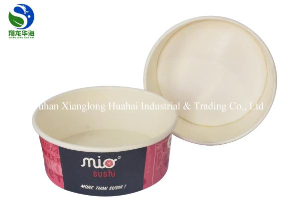 8oz disposable food container brown kraft paper soup bowl with lid microwave noodle paper bowl