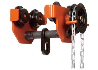 Jib Crane Push Trolley Hoist / Trolley Chain Sling 30 Ton Geared Trolley