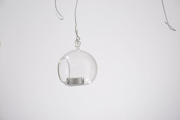 Candle holder,  Heat-resistant  glass, borosilicate glass, decorative glass, hanging ball, flower vase