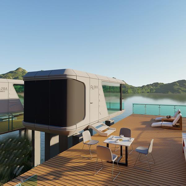 Casa cápsula espacial para lugares escénicos básicos asequible y solución de y edificio prefabricado duradero