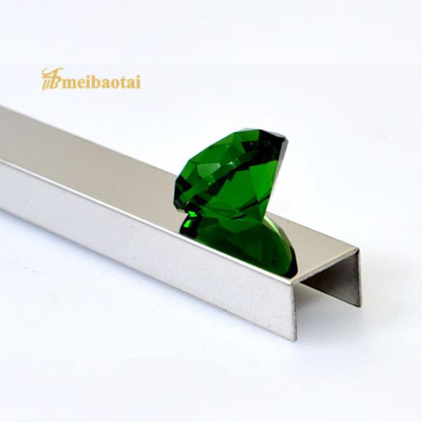 Отделка плитки нержавеющей стали U6 x 2438mm отполированная, DIN почистила стальную окаймляясь прокладку щеткой