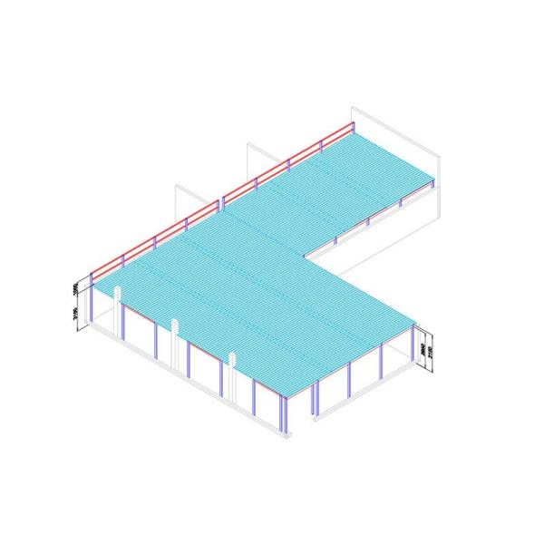 7000kg Mezzanine Steel Structure Rack Logistics Mezzanine Floor Platform