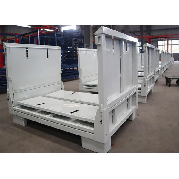 Cajón blanco de acero reutilizable de la estantería de secado que apila para Warehouse