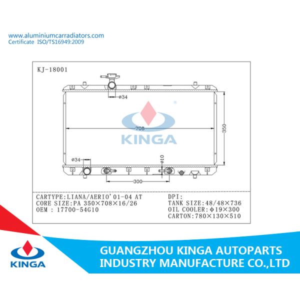 Radiator Manufacturers Suzuki Liana/Aero 2001-2004 AT Aluminous 17700-54G10