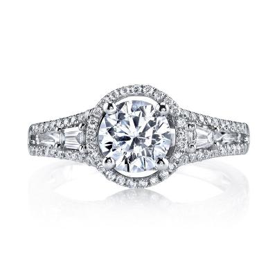 18K 14K 10K 9K Platinum Halo Lab Created Diamond Engagement Ring 1 To 3 Carats
