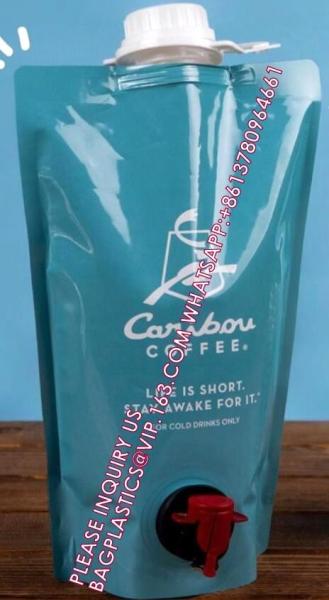 Coffee Bag, Coffee Pouch, Coffee Spout Bags Cold Brew Coffee / Yogurt / Liquid Packaging Stand Up Pouch With Spout