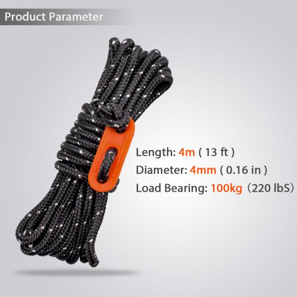 Nylon Polyester 100g Reflective Tent Guy Lines