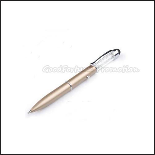 Customed Engraved Crystal Stylus Ballpoint Pen With LED For Wedding Business Gifts