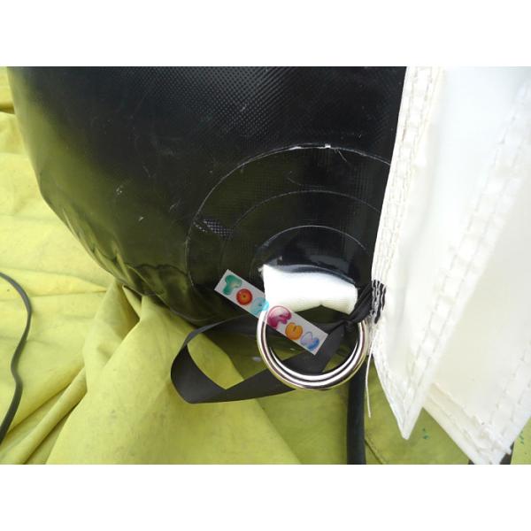 10m Span Inflatable Airtight Spider Event Tent Black PVC Frame Posts With White Printed Roof