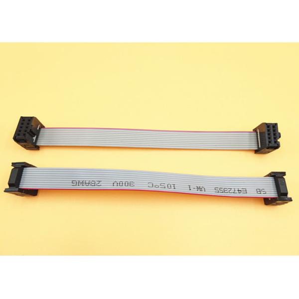 Crimp Tool Flat Ribbon Cable Assembly With IDC 10 Pin 2.54mm Pitch Female Connector