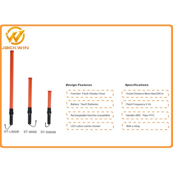 Rechargeable Plastic Portable LED Traffic Baton CE / ROHS / FCC (L) 54 * (DIA) 4 cm