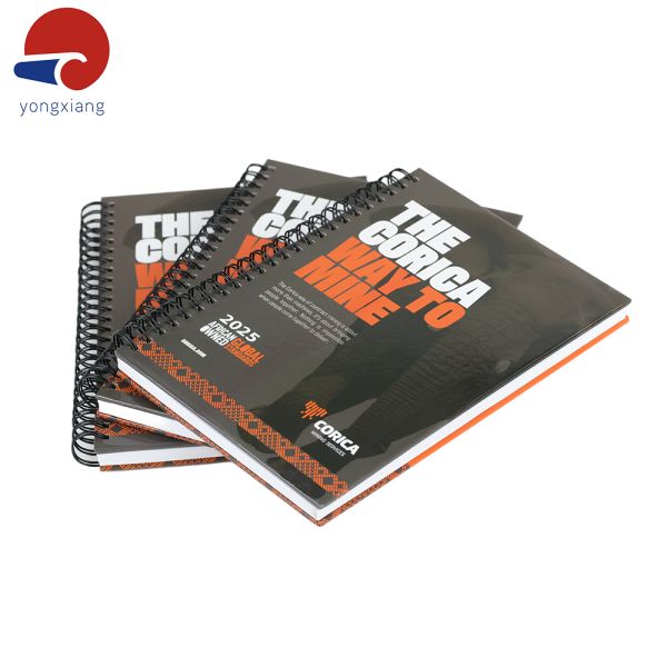 Spiral Binding Custom Planner Printing Business Hard Cover Planner With Color Printed Logo